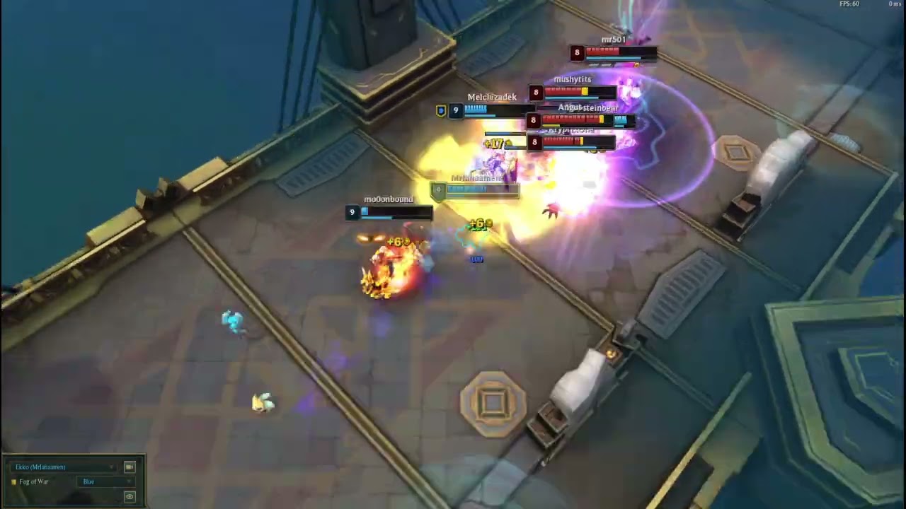 [League of Legends]: Ekko Quad kill.