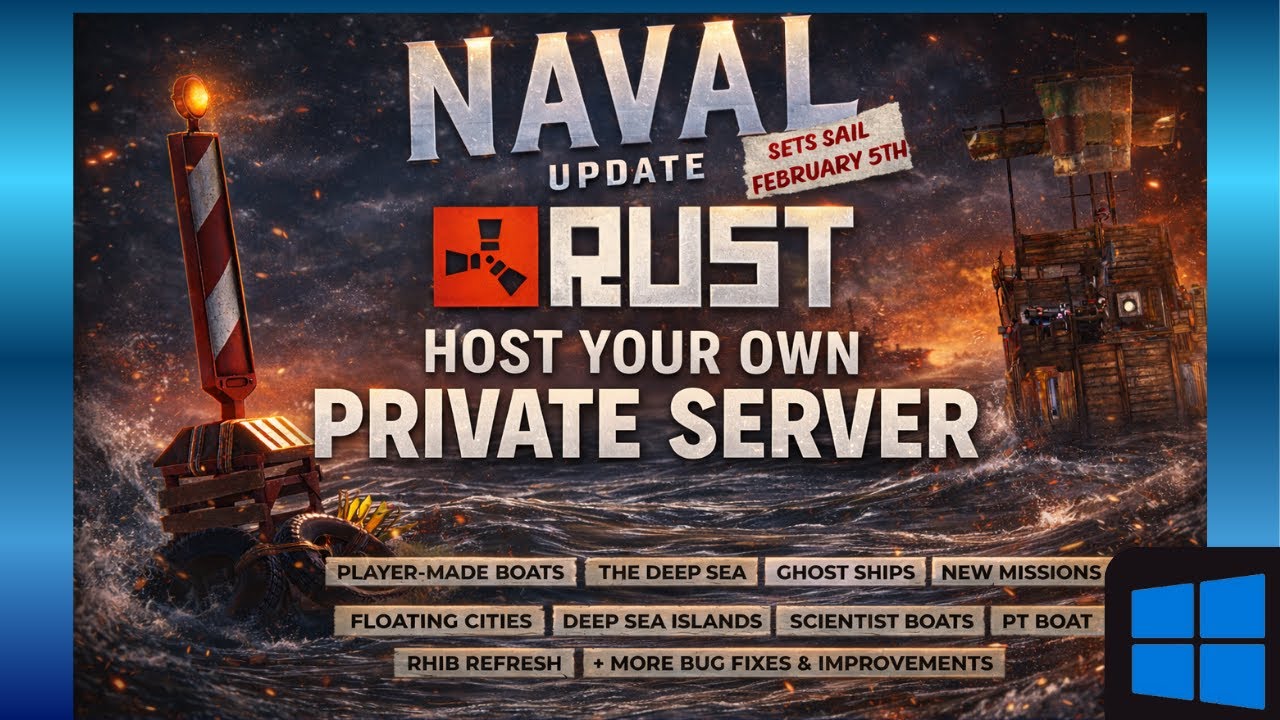 Rust Dedicated Server on Windows with password protected enbaled