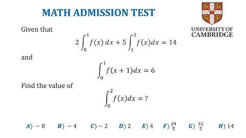 Compute this Integral: CAMBRIDGE MATH ADMISSION TEST