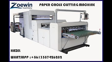 máquina de corte transversal de papel high speed paper cross cutting machine with conveyor belt