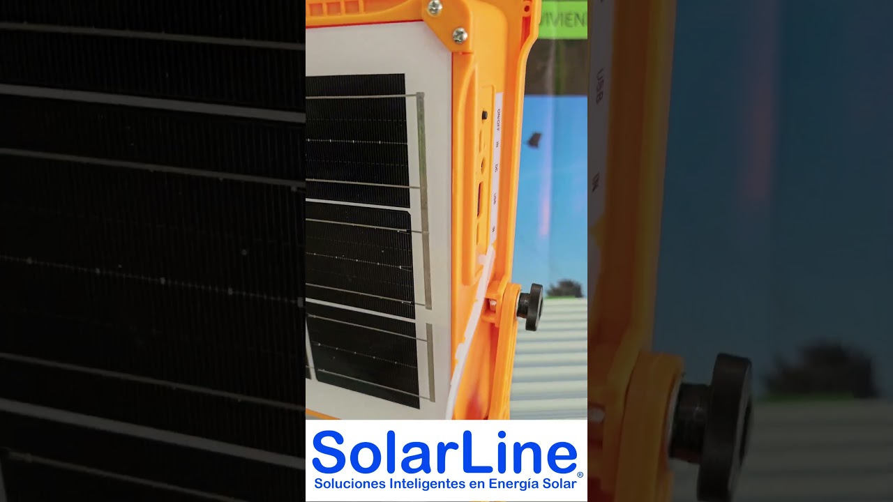 REFLECTOR SOLAR 150W LED, PORTATIL CON PANEL SOLAR  CARGADOR DE CELULARES INCLUIDO MARCA SOLARLINE