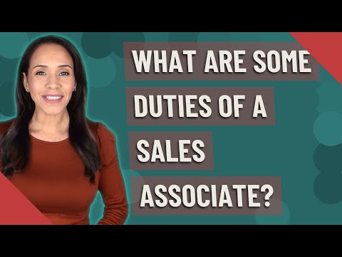What are some duties of a sales associate
