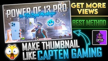 How to make thumbnail like Captain Gaming, Thumbnail like Captain Gaming, Captain Gaming thumbnail