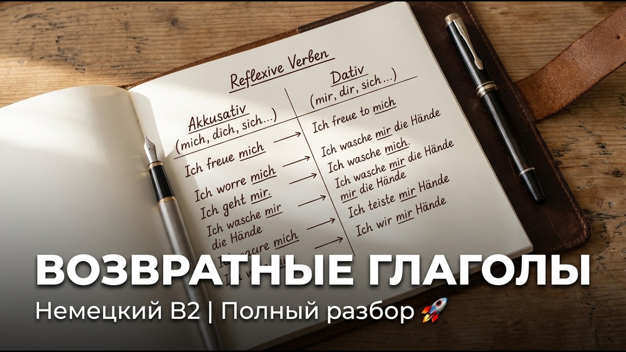 Немецкий язык: Возвратные глаголы B2 🇩🇪 Раз и навсегда