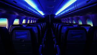 DARK Private Large Window Brown Noise Flight Ambience  Flight Map  Sleep, Read, Study  Zen