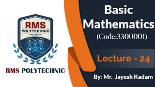 Basic Mathematics Lecture - 24