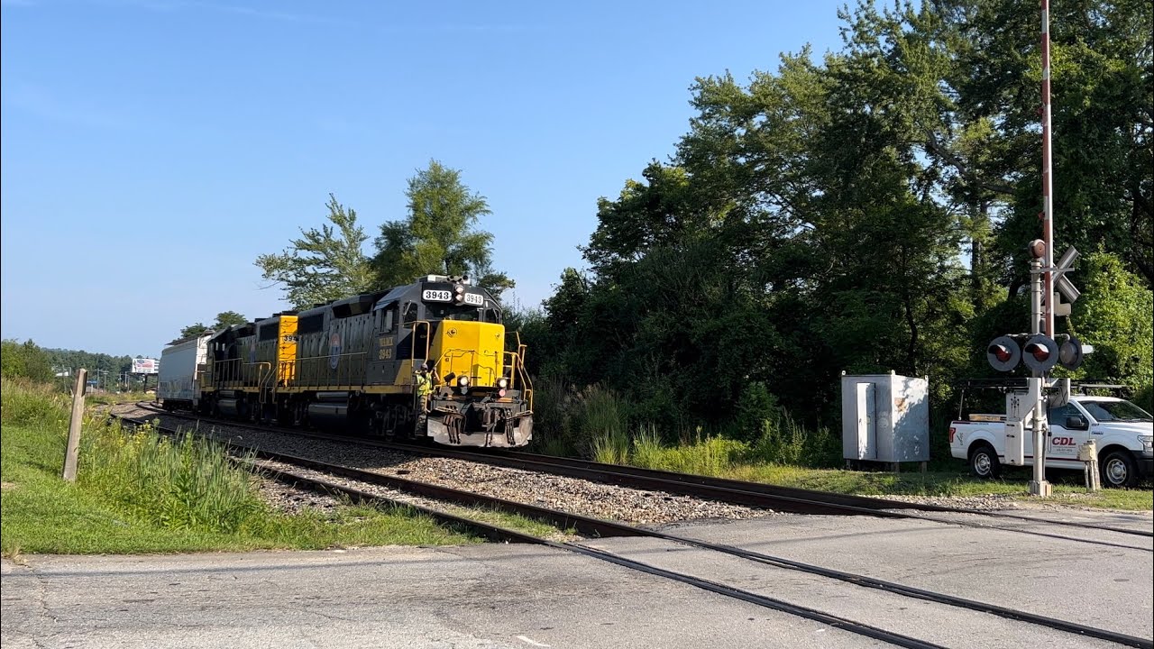 A chase of a 1 car Blue Ridge Southern W44 from Asheville to Fletcher with 2 GP39-2’s up front