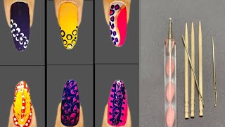 Easy Nail Art Design At Home || नेल आर्ट बनाए टूथपिक से|| #nailart #uñas #naildesign .