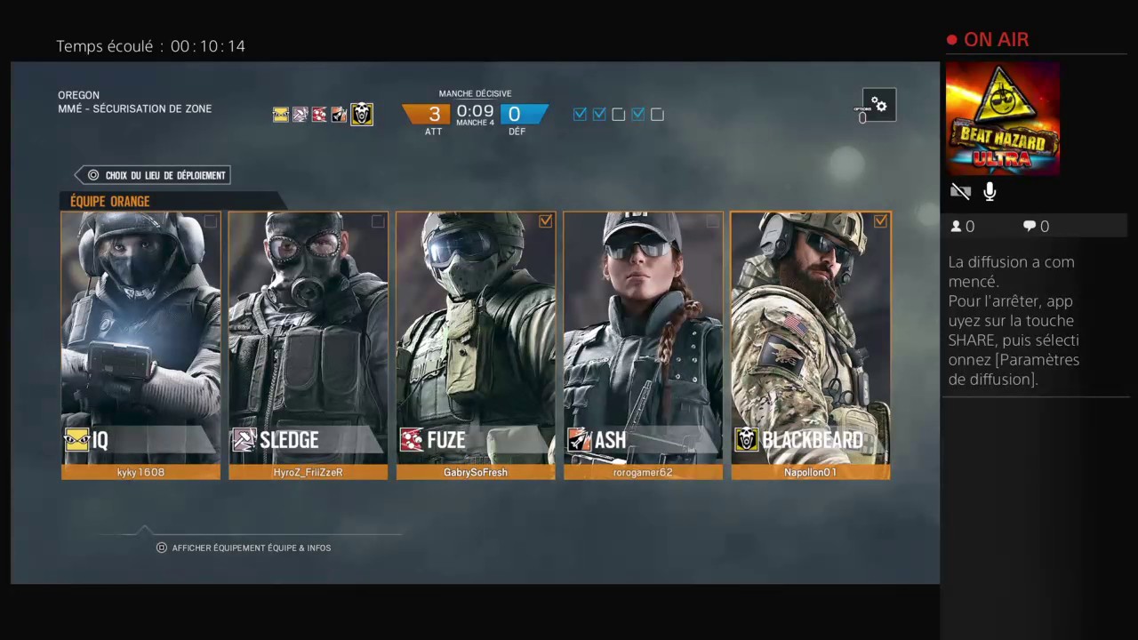 Diffusion PS4 en direct de Napollon01 Sur Rainbow six siéges.