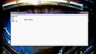HOW TO PRINT HELLO WORLD IN BATCH FILE  #2