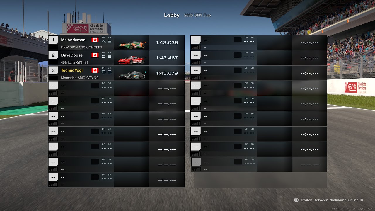 2025 GR3 Cup - Catalunya - No Chicane - 15 Laps