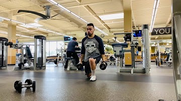 Alternating Lunge + Curl + Press