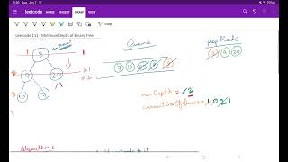 Leetcode 111 - Minimum Depth of Binary Tree: Using Breadth First Search