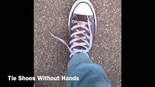 tying shoes without hands