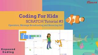 SCRATCH Tutorial 3 - How to use Operators and Message Broadcasting - Expound coding