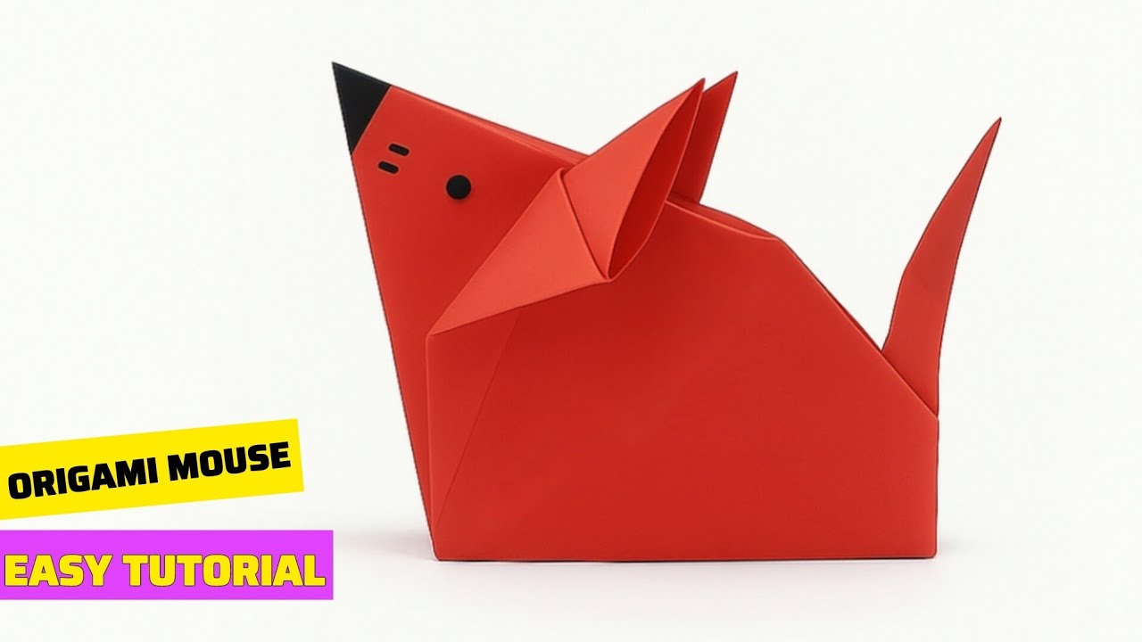 Easy Origami Mouse Tutorial (Cute & Beginner-Friendly)