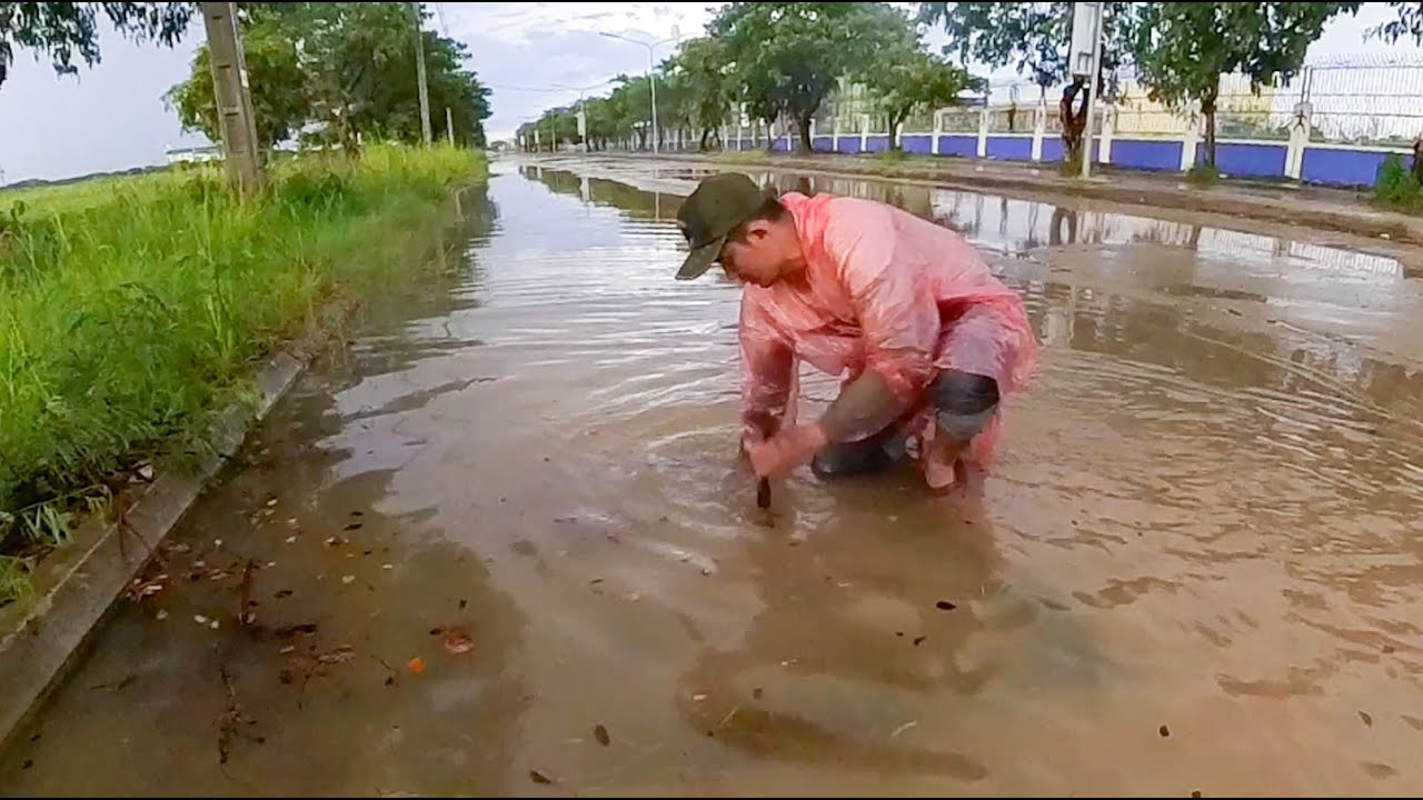 Power Of Remove Trash And Debris Clog On Road Street After Heavy Rain# ...