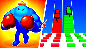 Punchy Race vs Bridge Race 👊🌉🏃‍♂️⚡ Max Levels Gameplay Walkthrough (Android/iOS) RTTG55