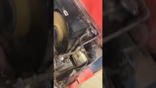 Toyota forklift replacing lower water pump right hose and flushing system in the tune of the engine