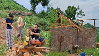After the storm, Hoang Bao will build Lam Duong's house; how will he construct the roof