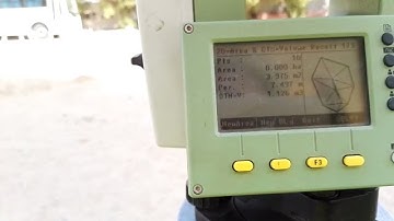 How calculate area, volume & Perimeter with Leica Total Station TS 06 Plus in Urdu hindi