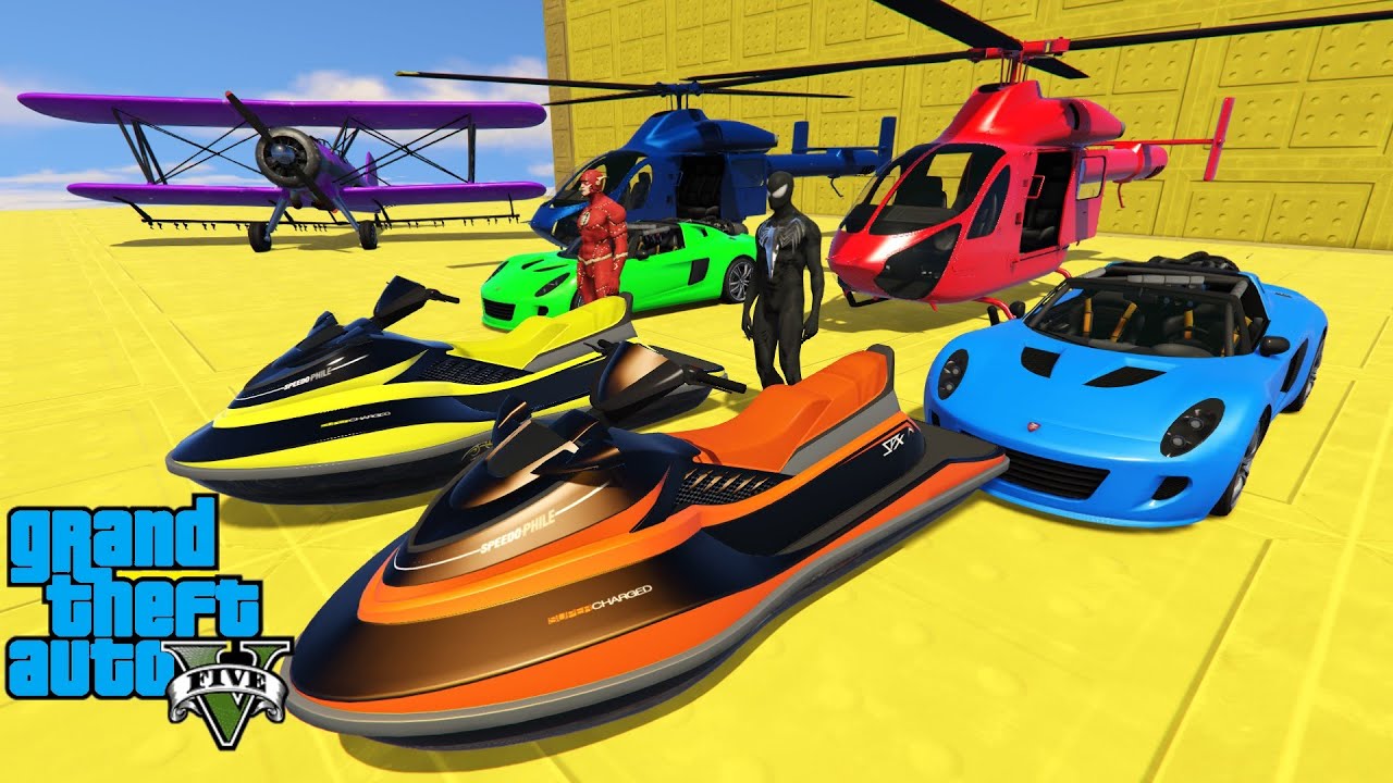 GTA 5 NEW Stunt Map Race Challenge and We will drive Rocket Cars ...
