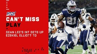 Sean Lee Hauls in the INT to Set Up a Zeke TD!