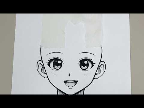 Making bangs for a cartoon character using toilet paper