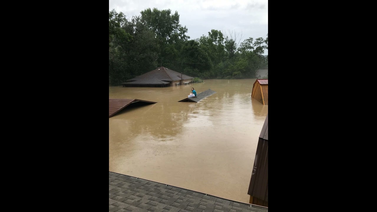 Photograph Shows Woman and Dog Stranded on Rooftop Amid Deadly Kentucky Flooding