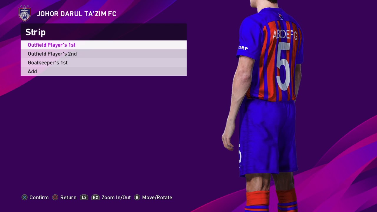Johor Darul Ta Zim Jersey 2020 Pes 2020 Ps4 Patch By Cl Esport Studio Cle Youtube