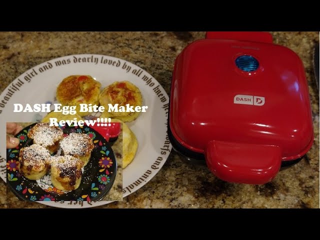 DASH Egg Bite Maker Fast Heating w/ 4 Silicone Molds & Recipe Guide NEW!  Red NIB