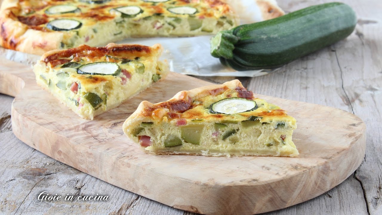TORTA SALATA CON ZUCCHINE E PROSCIUTTO COTTO YouTube