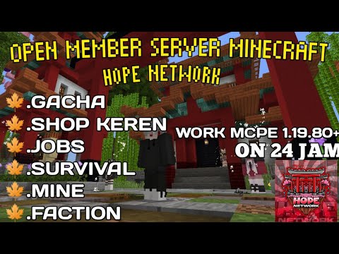 SERVER MINECRAFT RAMAI ‼️‼️‼️ 1.19.80+ HOPE NETWORK - YouTube