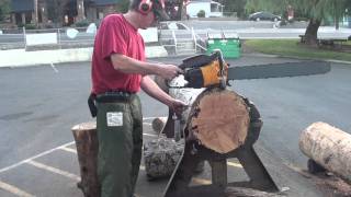 The chainsaw guy log testing Pioneer P 42 chainsaw 9 5 Wealth
