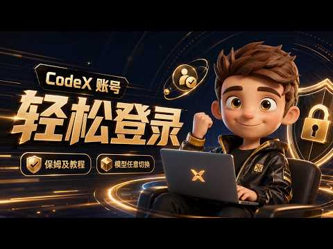 CodeX账号登陆轻松解决！跳过手机验证 · 海量模型任意切换【附CodeX文档】