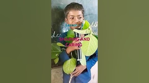 Class -6  Lesson 2  -          SHARING AND CARING ,          PART -1