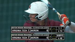Virginia Tech mounts WILD seventh-inning comeback to beat Akron in softball regionals