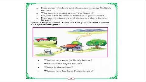 STATE - 1st std EVS Lesson - 6 My House.