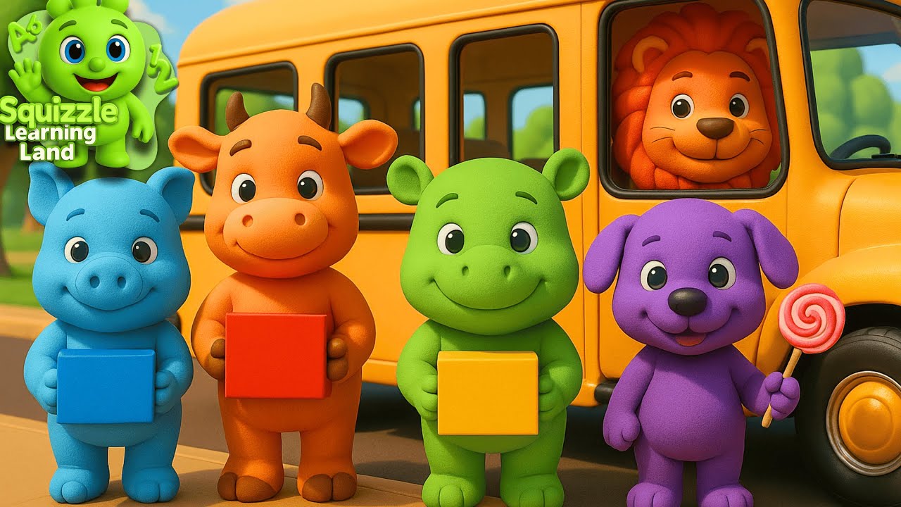 Wheels On The Bus (Learning Colors) Which Box Is The Candy Inside ...