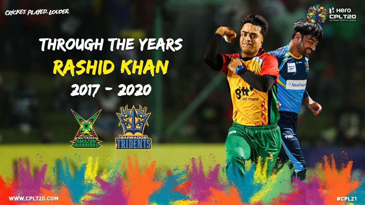 Rashid Rpl CPL THROUGH THE YEARS | RASHID KHAN | #CPL21 #CPLThroughTheYears # ...