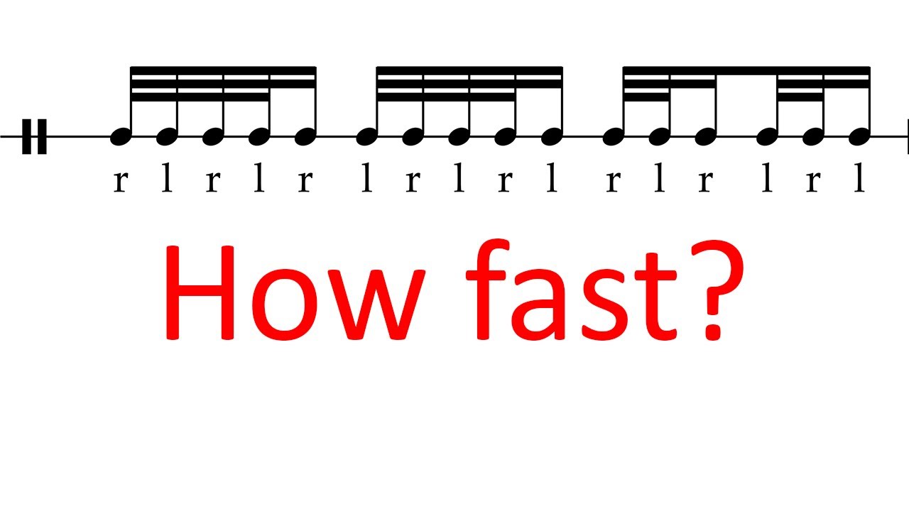 How fast can you play chug with singles and hertas?