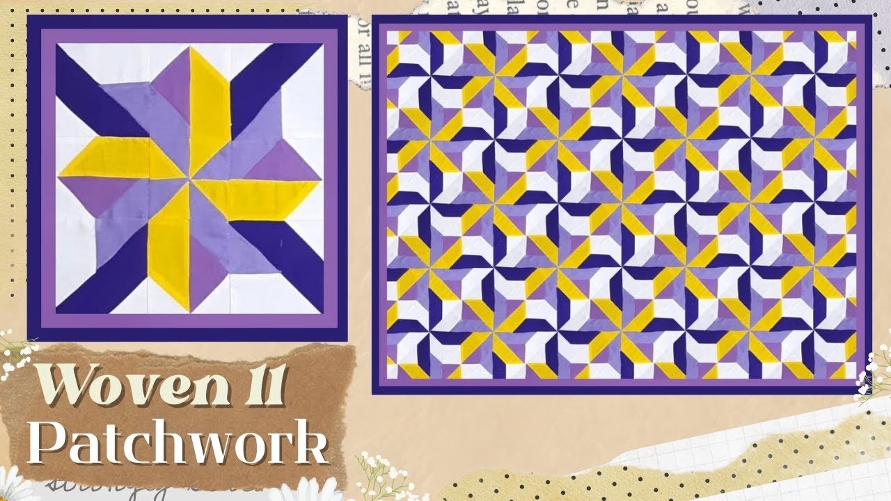 How To Make Woven Patchwork Quilt| Cushion Cover Design #patchwork # ...