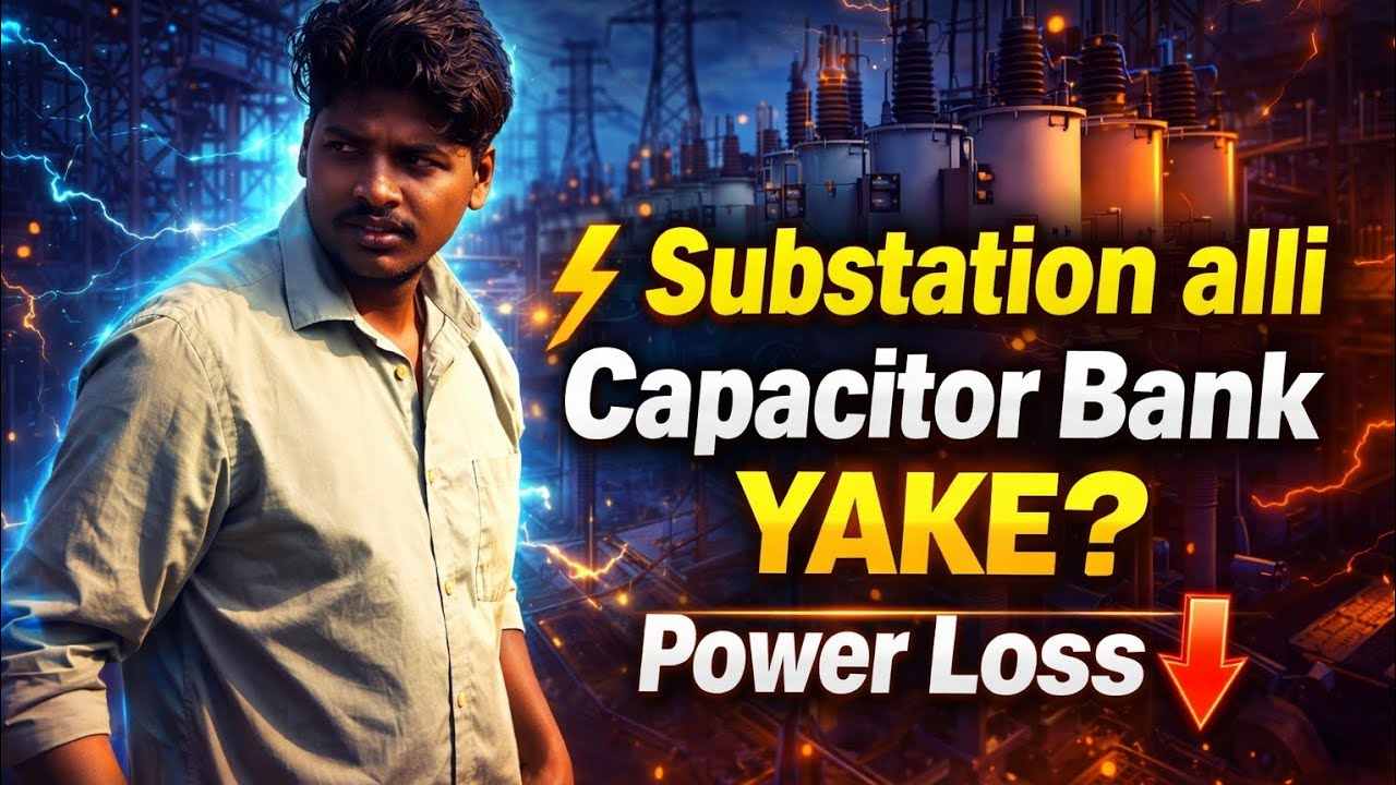 ⚡Substation Capacitor Bank Use & Benefits | Kannada Explanation ⚡💯 | Capacitor Bank Working |