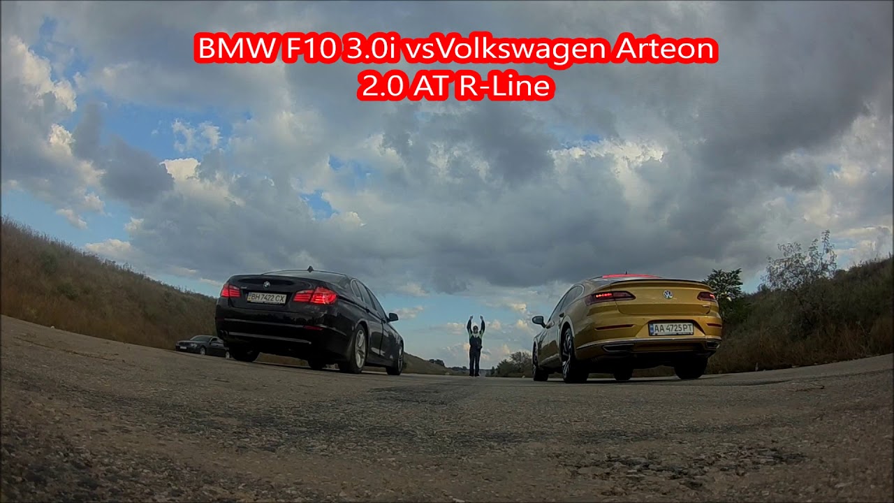 Dragracing Volkswagen Arteon 2.0 AT R-Line vs BMW F10 3.0i Fpv racing drone