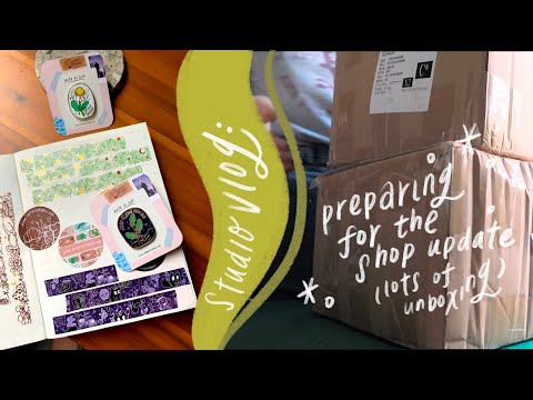 [studio vlog no.004] unboxing new products + preparing for a big shop update