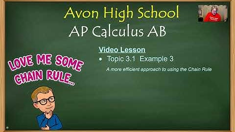 Avon High School - AP Calculus AB - Topic 3.1 - Example 3 (Chain Rule:  The General Power Rule)