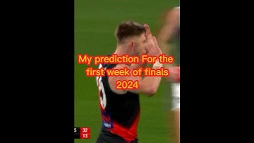 My Prediction For Week 1 of the AFL finals 2024