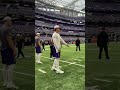 J.J. McCarthy Warming Up for Texans