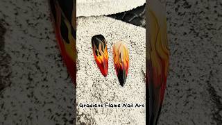 🔥 Easy Flame Nail Art Using 3 Colors | Beginner Gradient Design!