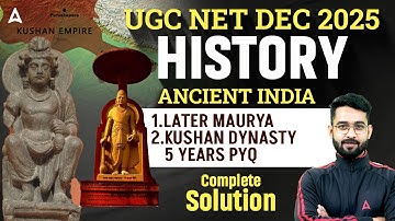 UGC NET History | UGC NET History Ancient Later Maurya & Kushan Dynasty Empire By Jawed Sir